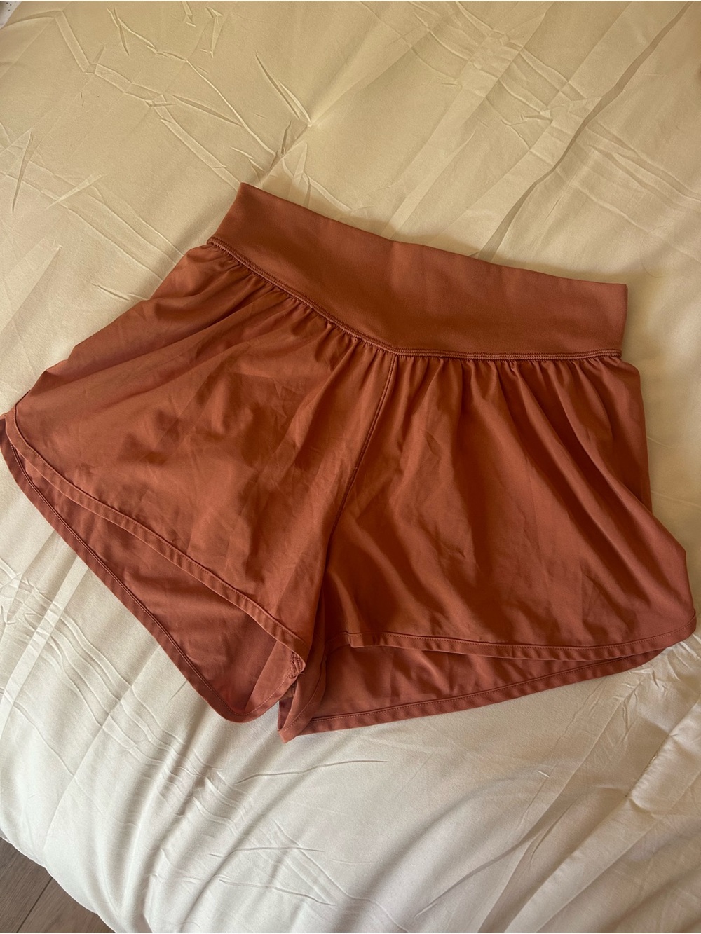 aerie Rust High-Waist Athletic Shorts